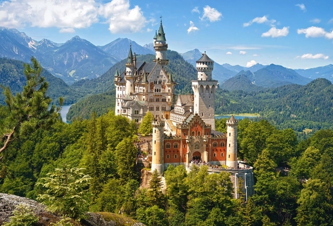 Puzzle vedere la castelul Neuschwanstein 500 piese