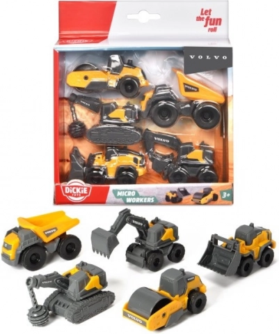Set vehicule de construcții Volvo 5-pak