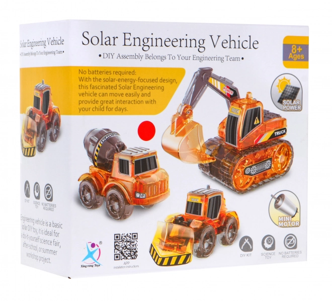 Set educativ vehicule de construcții solare 3 în 1 pentru copii