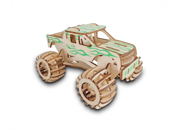 Puzzle 3D din lemn Monster Truck