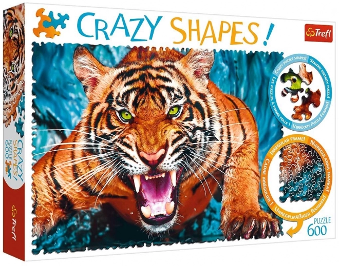 Puzzle Crazy Shapes Atacul tigrului 600 piese