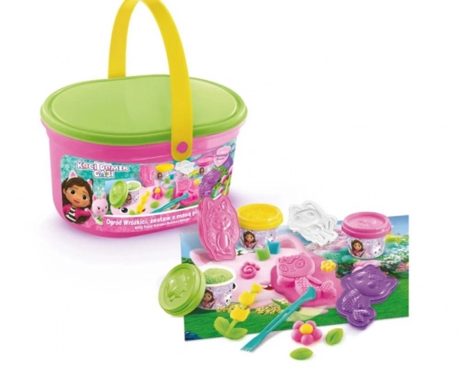 Căsuța de pisică Gabi - grădina zânelor, set cu plastilină