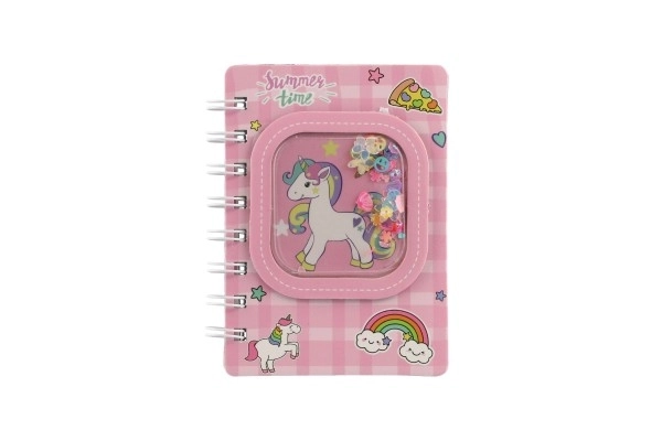 Caiet unicorn cu sclipici 60 file