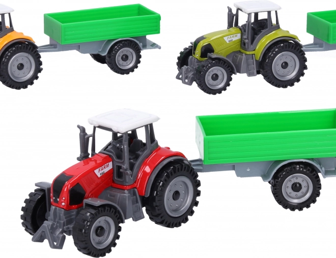 Tractor cu remorcă din metal