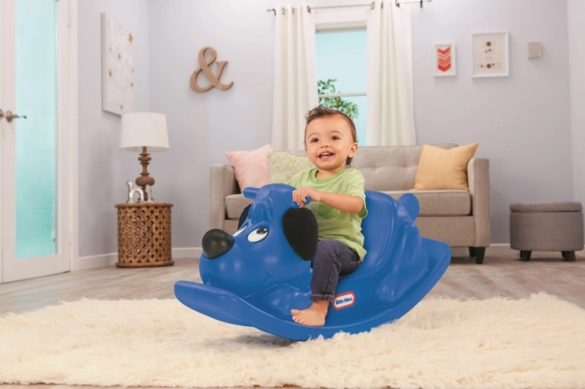 Cățeluș pe balansoar albastru Little Tikes