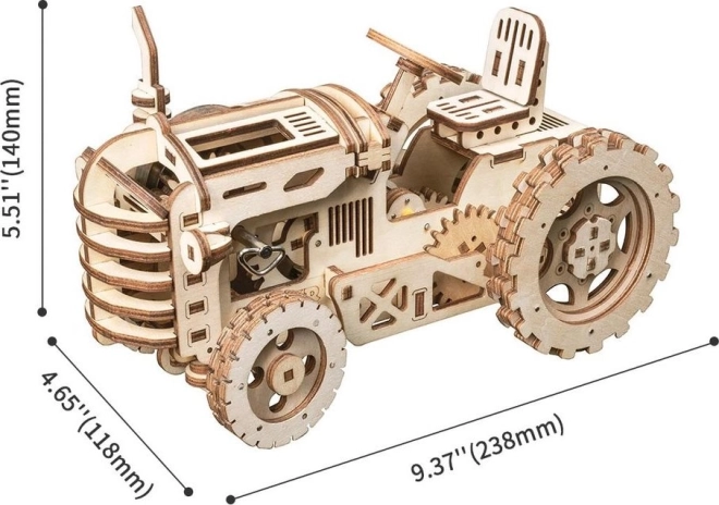 Tractor 3D din lemn Robotime Rokr 135 piese