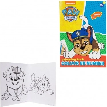 Pictură după numere cu autocolante Patrula Căţeluşilor 21x29,5cm