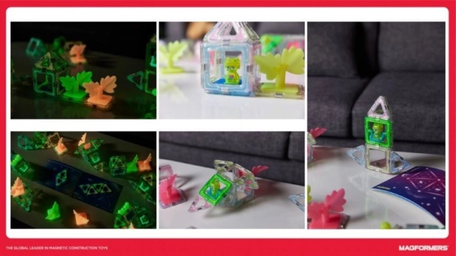 Blocuri magnetice Magformers Glowing Craft 20 piese