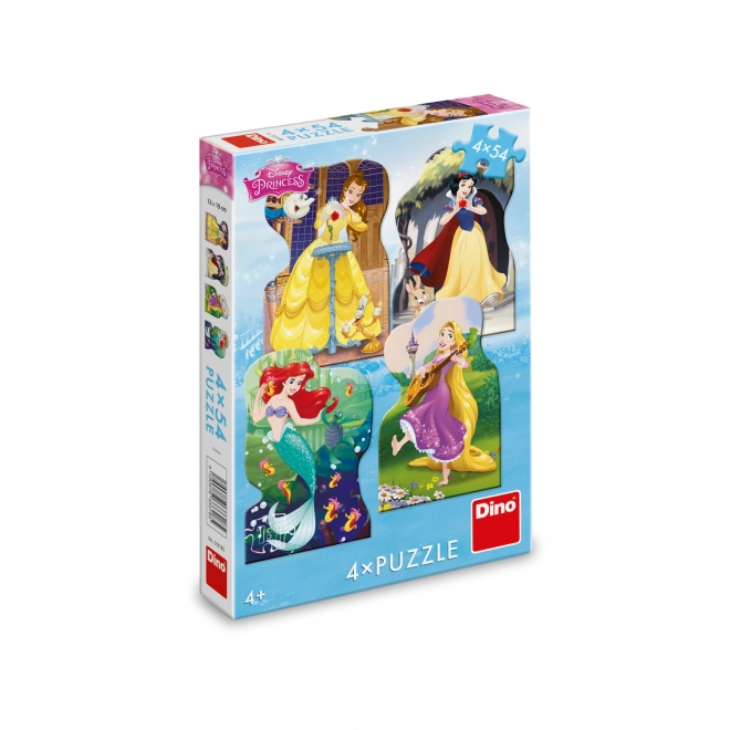 Puzzle contur Disney Prințese 4x54 piese