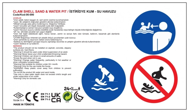 Scoică de nisip închisă albastră - 1buc