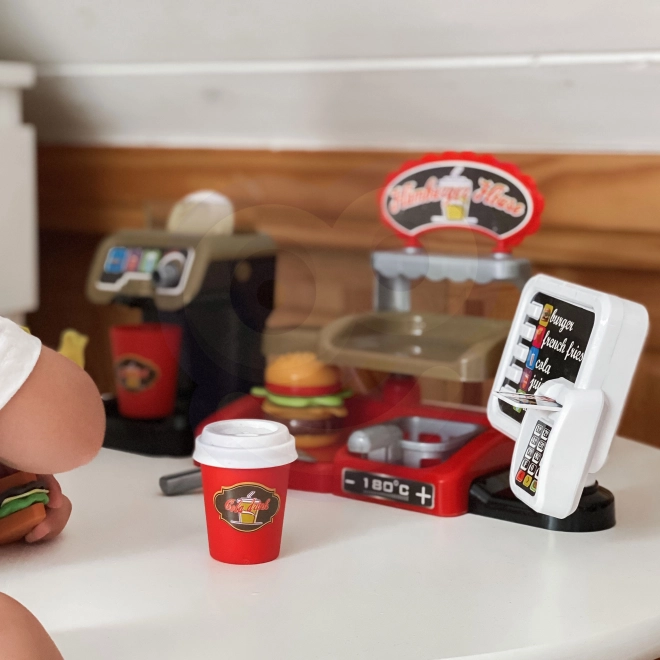 Set Fast Food XXL cu Casă de Marcat și Distribuitor Băuturi