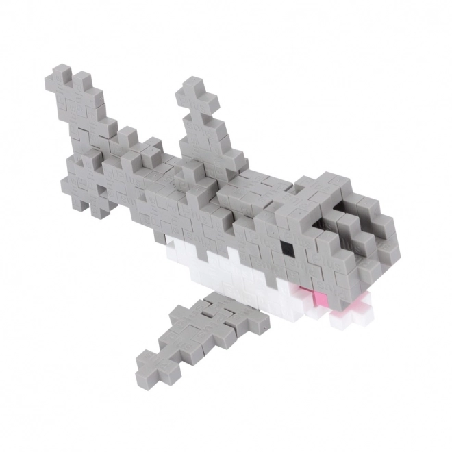 Set constructii creativ Plus-Plus Rechin - 100 de piese, tub