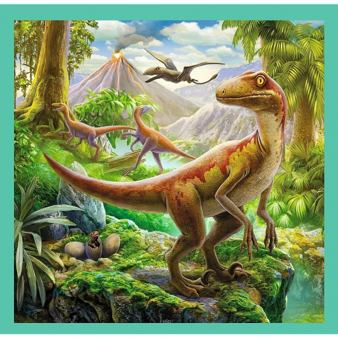 Puzzle 3 în 1 - Lumea uimitoare a dinozaurilor