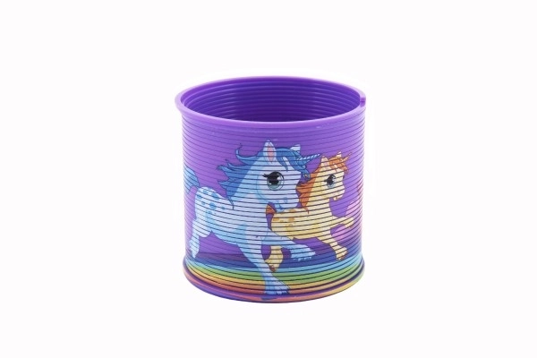 Spirală magică din plastic cu unicorn