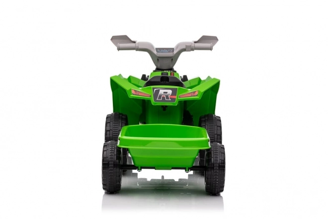 Quad electric verde cu remorcă
