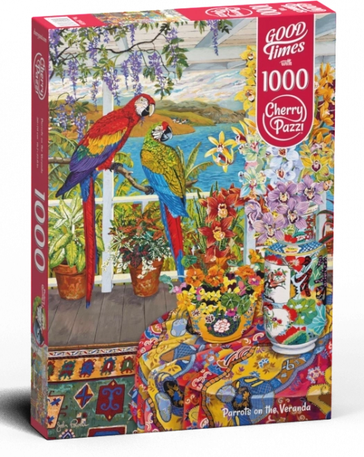 Puzzle Papagali pe verandă 1000 piese