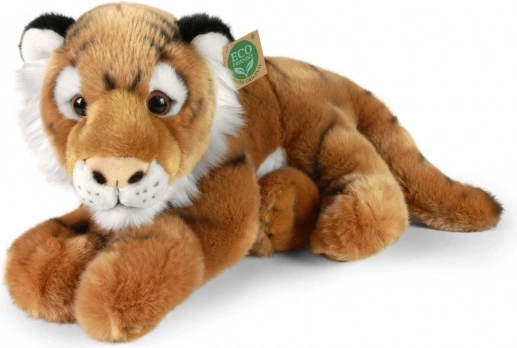 tigru de pluș culcat 36 cm eco-friendly