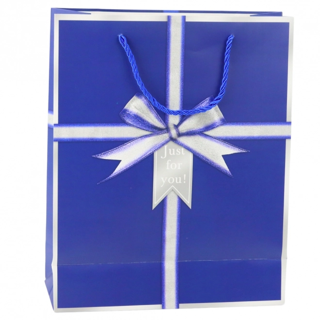 Geantă cadou argintie fundă Just For You