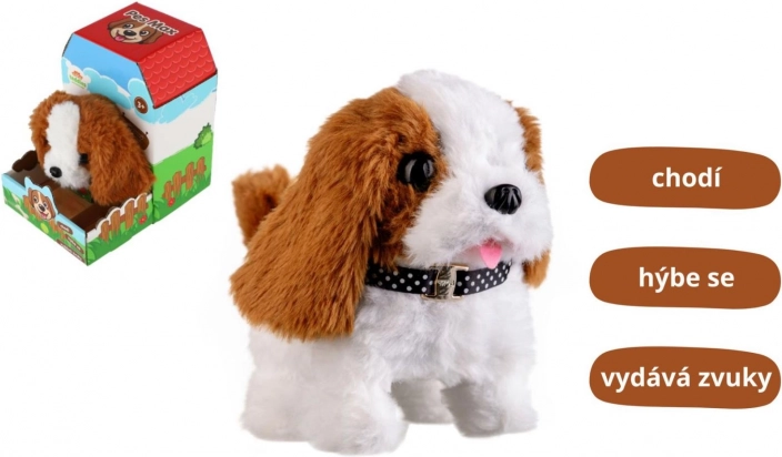 Teddies câinele Max – cățel interactiv de pluș cu sunete
