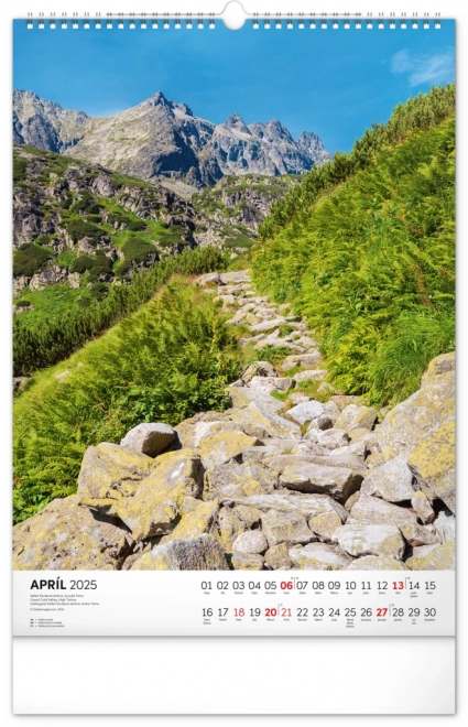 calendar de perete Tatry 2025