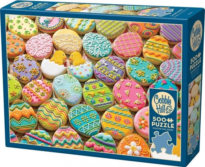 Puzzle COBBLE HILL cu prăjituri de Paște, 500 piese