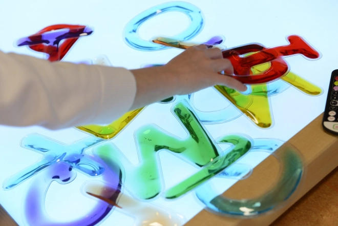 Panou LED luminos pătrat Masterkidz colorat + set de accesorii