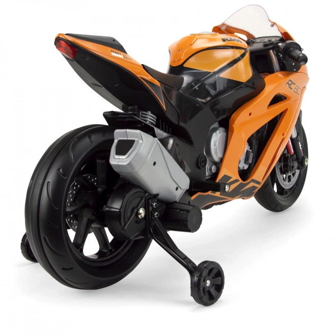 Motocicletă electrică pentru copii INJUSA 6493 KTM RC8C 12V cu sunete
