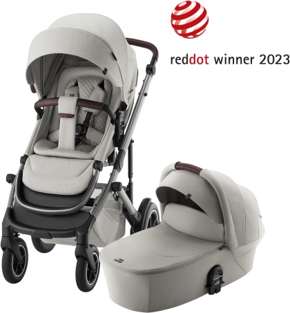 Cărucior Britax Römer Smile 5Z cu landou Lux, culoare Linen Grey