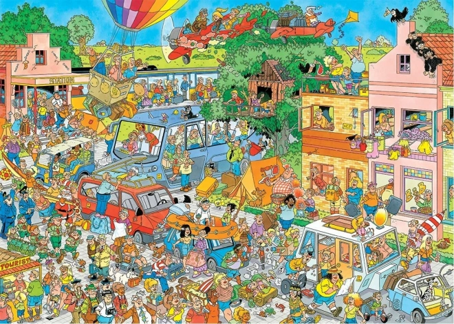 Puzzle Jumbo Jan van Haasteren - Magazin de muzică și Nervozitate în vacanță