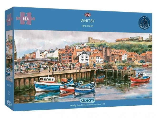 Puzzle panoramic Whitby Yorkshire 636 piese