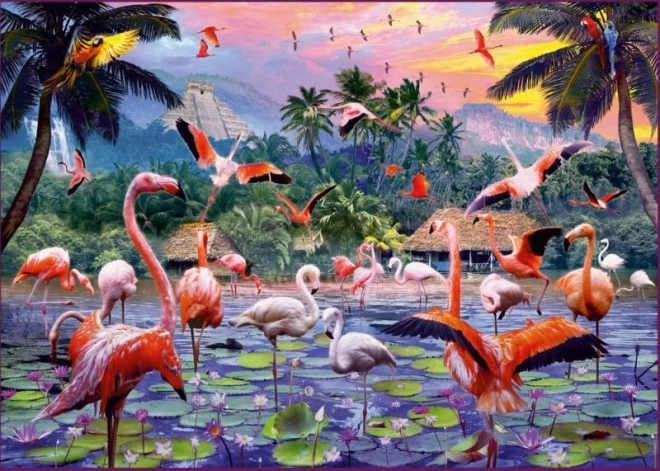 Puzzle flamingo roz 1000 piese Ravensburger