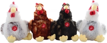 Jucărie de pluș găină cu cocoș cu sunet 22 cm