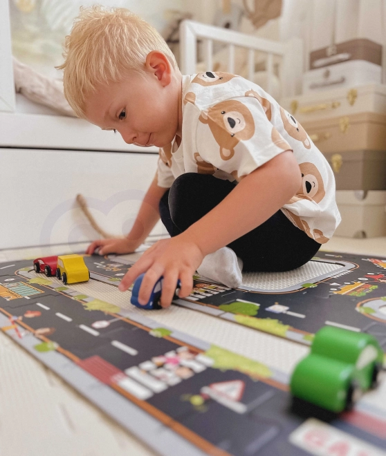 Woopie Green puzzle urban pentru copii - Pista auto