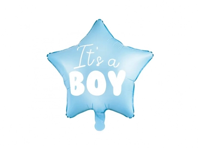 Balon folie albastru It's a Boy pentru baby shower