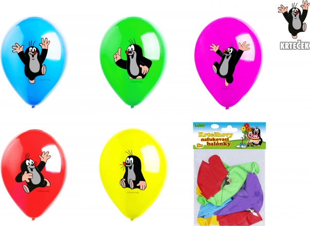 Baloane 30 cm Cârtița – set 5 buc, 5 modele