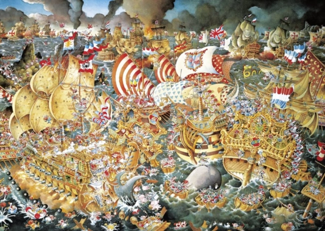 Puzzle Bătălia de la Trafalgar 2000 piese de la HEYE