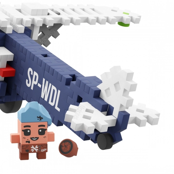 Set de construcție mini Waffle avionul RWD-13 Wedel