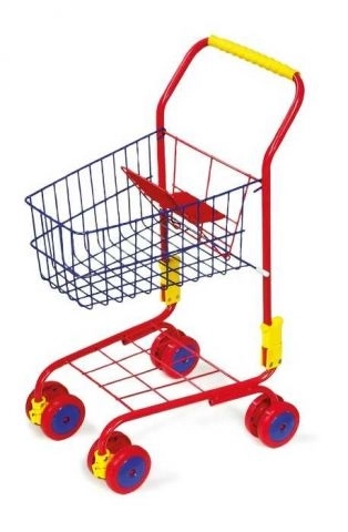 Carucior de cumparaturi rosu small foot