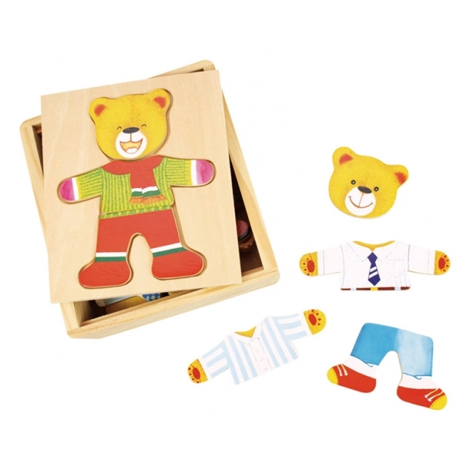 Puzzle îmbrăcat Pan urs de la Bigjigs Toys