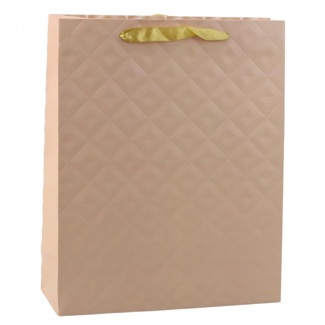 Pungă cadou cu embossing bej deschis