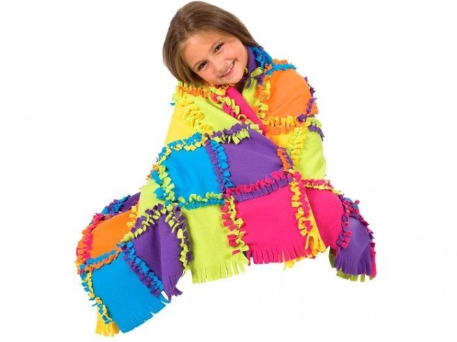 Set creativ patchwork cu pătură polară DIY