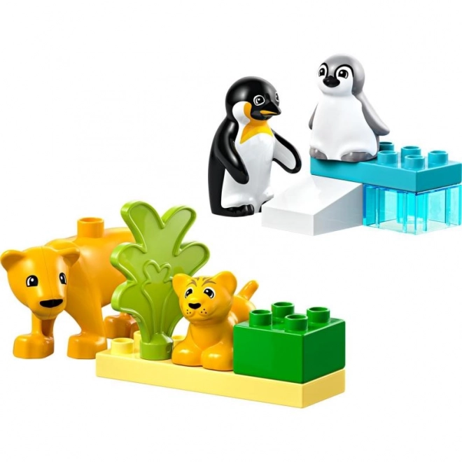Lego Duplo Rodinke animale sălbatice: Pinguini și lei