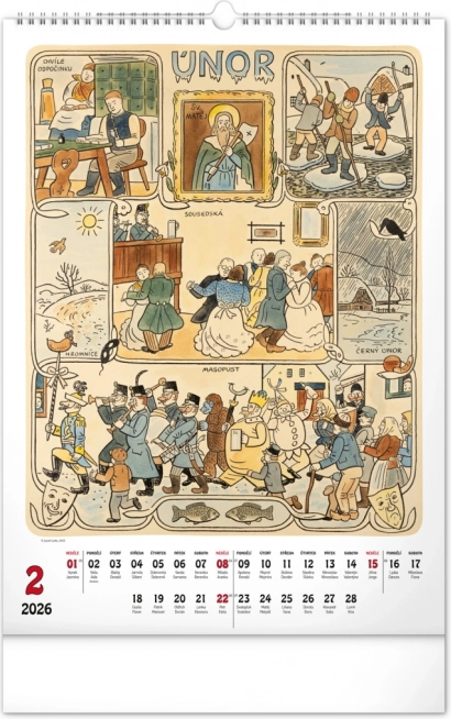 Calendar de perete Josef Lada 2026