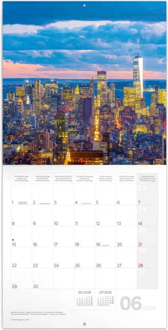 Calendar cu notițe New York 2026