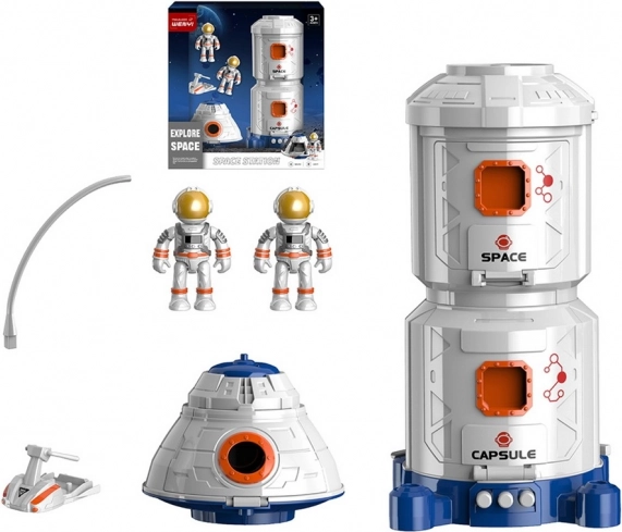 Jucărie interactivă Stație spațială cu astronauți și navetă spațială