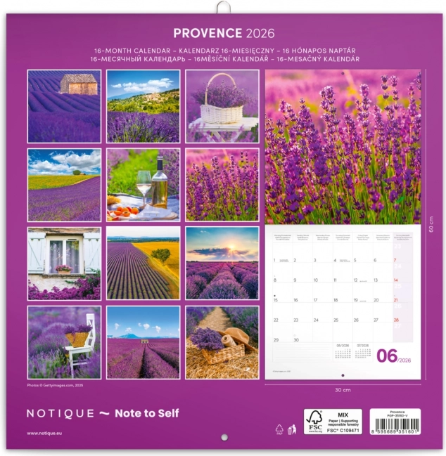 Calendar de notițe Provence 2026