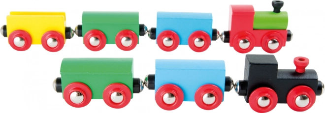 Set de Tren din Lemn Small Foot 140 Piese