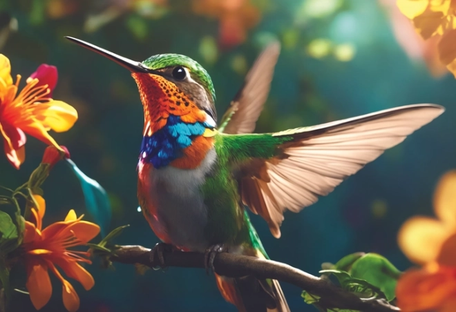 Puzzle Natură: Colibri 250 Piese