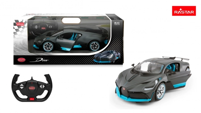 Model Bugatti Divo argintiu RASTAR 1:14 mașină telecomandă
