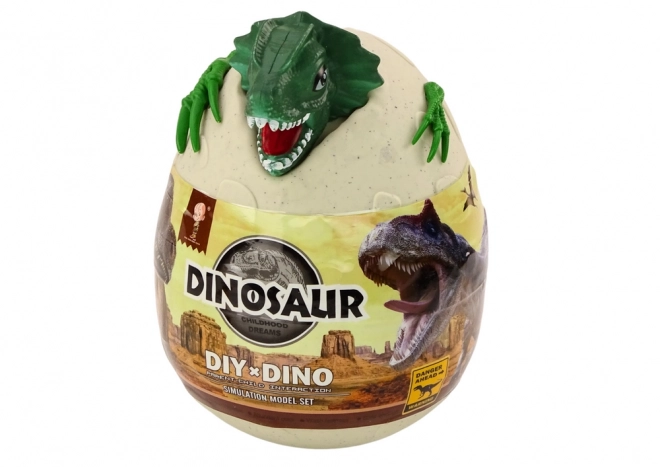 Ou cu dinozauri de pictat set creativ verde